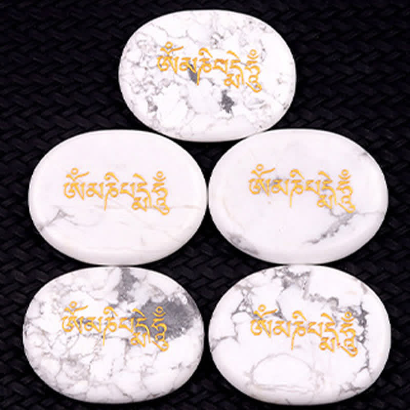 Buddha Stones Pietra da Palmo in Ametista e Occhio di Tigre con Incisione "Om Mani Padme Hum" – Decorazione in Cristallo (35 x 45 mm) - image 34