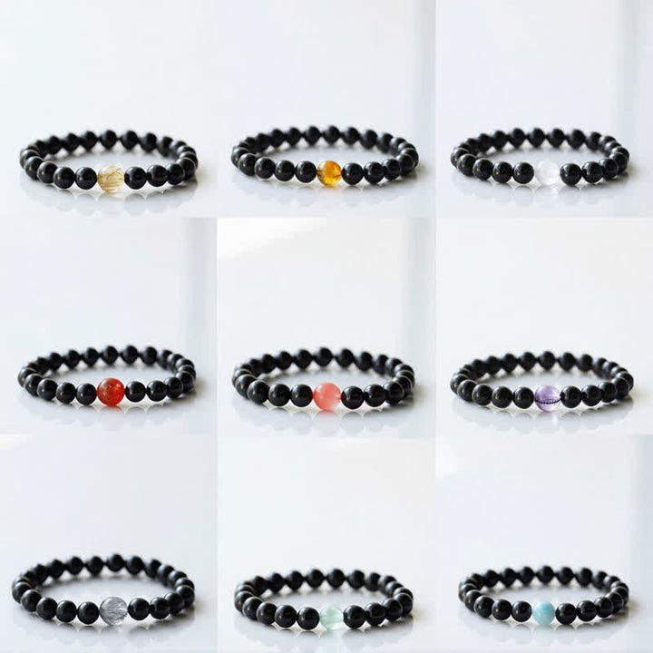 Buddha Stones Braccialetto portafortuna con tormalina nera e design a forma di animale zodiacale. - image 16