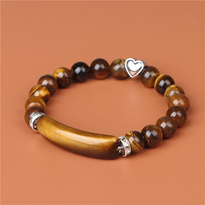 Buddha Stones Bracciale curativo con ametista, occhio di tigre, lapislazzuli, avventurina verde, rodonite e diaspro dalmata. - image 6