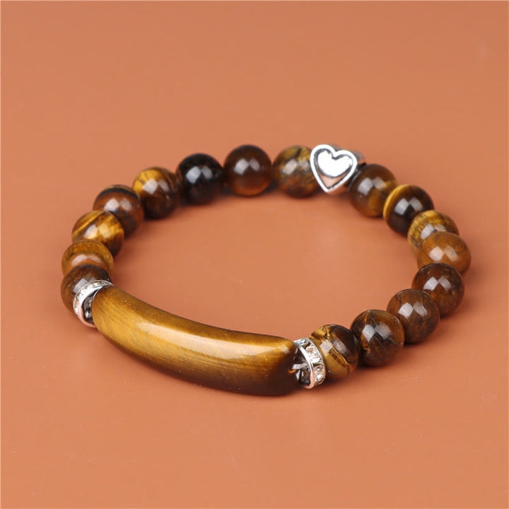Buddha Stones Bracciale curativo con ametista, occhio di tigre, lapislazzuli, avventurina verde, rodonite e diaspro dalmata. - image 6