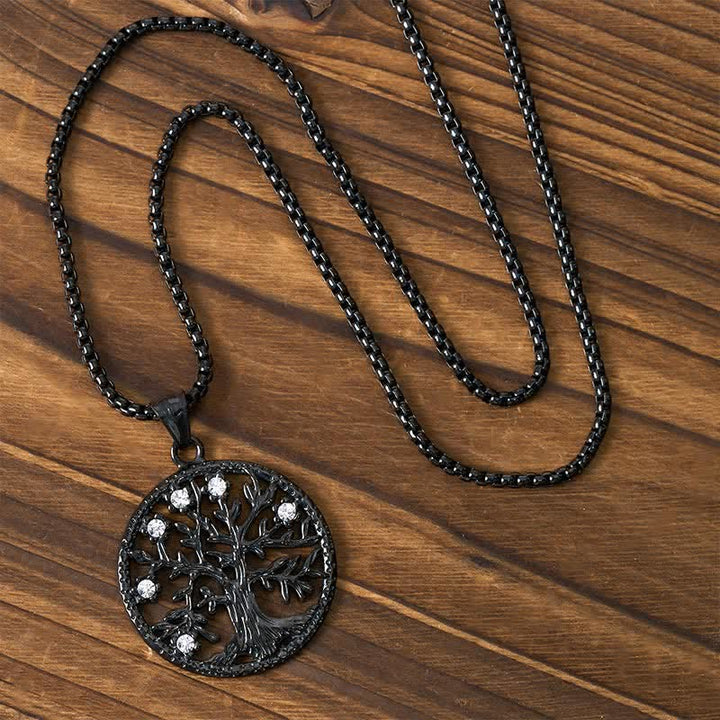Buddha Stones Collana con ciondolo "Albero della Vita" in acciaio al titanio. - image 17