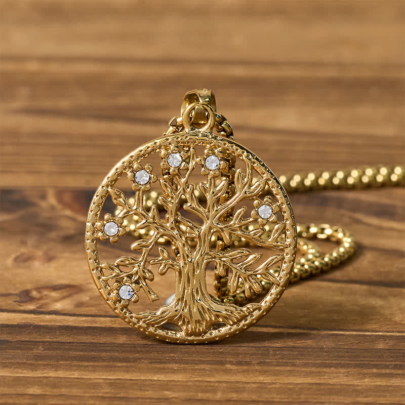 Buddha Stones Collana con ciondolo "Albero della Vita" in acciaio al titanio. - image 13