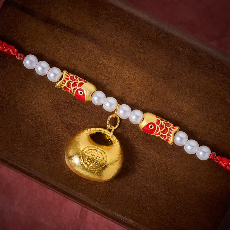 Buddha Stones Collare regolabile per cani e gatti con cordino rosso intrecciato a forma di pesce koi e simbolo della fortuna. - image 11