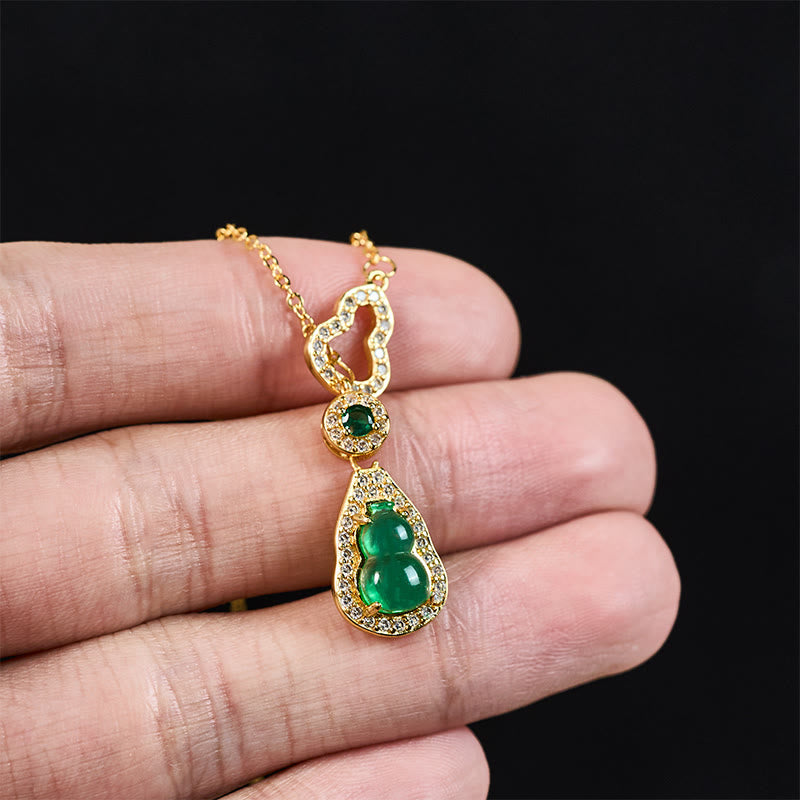 Collana con ciondolo a forma di bilancia in rame e zucca colorata con design cavo Buddha Stones. - image 5