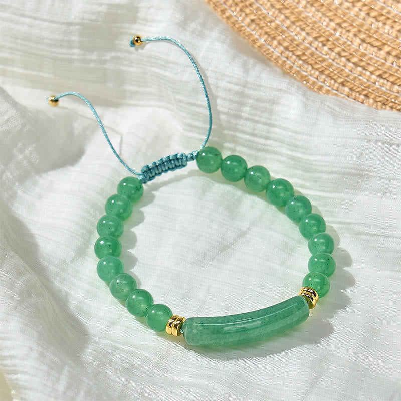 Buddha Stones Bracciale per la trasformazione positiva con ametista, avventurina verde, occhio di tigre e quarzo fragola - image 1