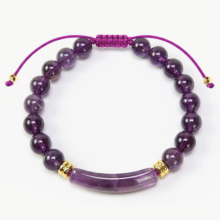 Buddha Stones Bracciale per la trasformazione positiva con ametista, avventurina verde, occhio di tigre e quarzo fragola - image 13
