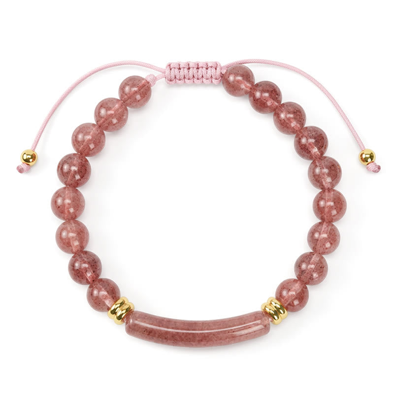 Buddha Stones Bracciale per la trasformazione positiva con ametista, avventurina verde, occhio di tigre e quarzo fragola - image 21