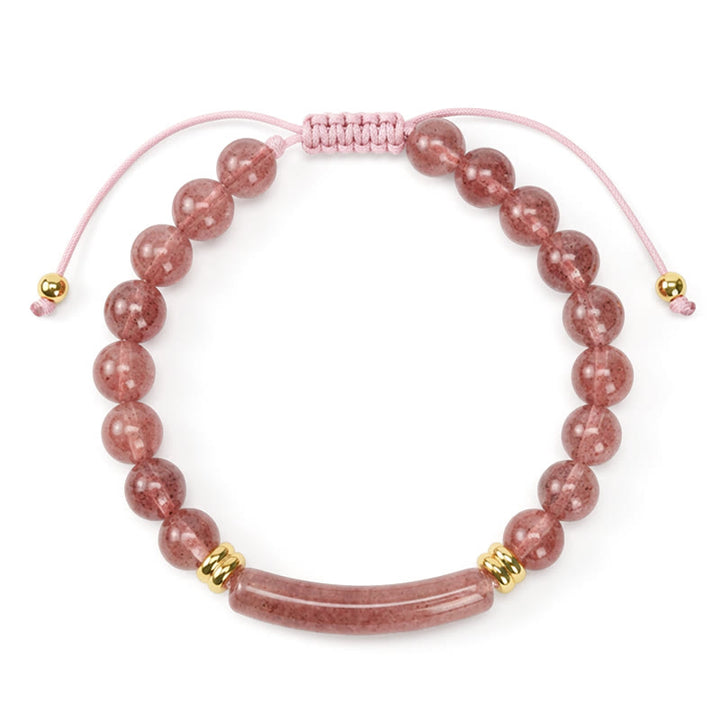 Buddha Stones Bracciale per la trasformazione positiva con ametista, avventurina verde, occhio di tigre e quarzo fragola - image 21