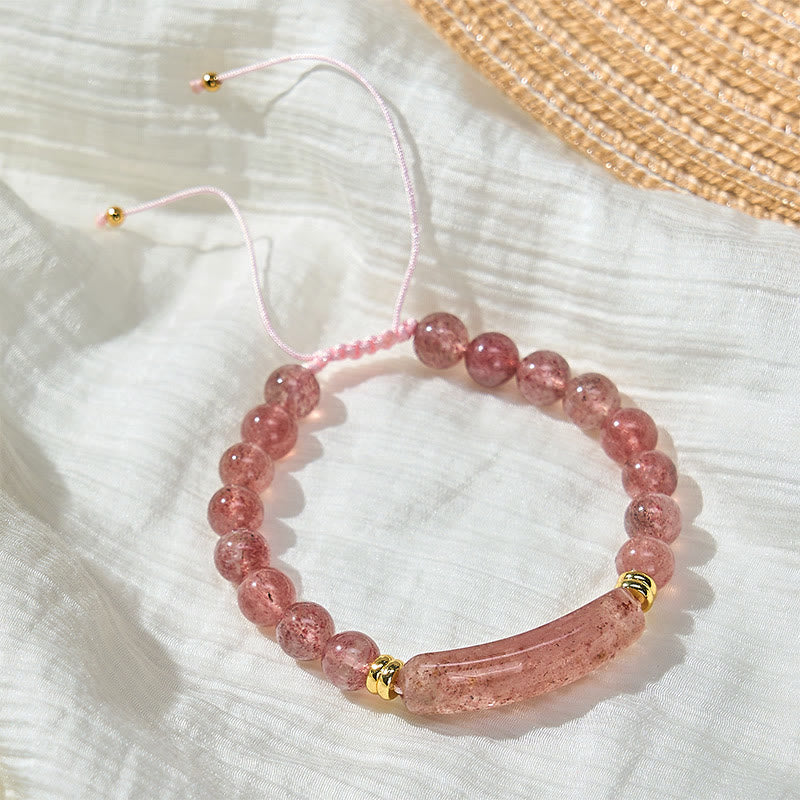 Buddha Stones Bracciale per la trasformazione positiva con ametista, avventurina verde, occhio di tigre e quarzo fragola - image 18