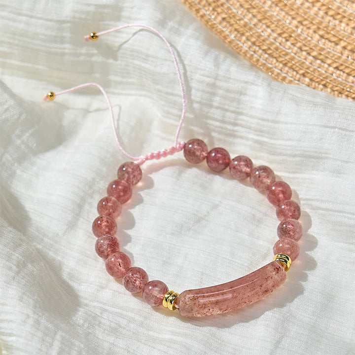 Buddha Stones Bracciale per la trasformazione positiva con ametista, avventurina verde, occhio di tigre e quarzo fragola - image 18