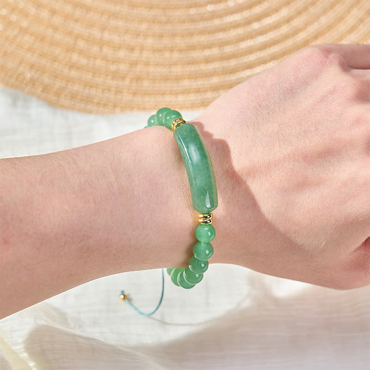 Buddha Stones Bracciale per la trasformazione positiva con ametista, avventurina verde, occhio di tigre e quarzo fragola - image 4