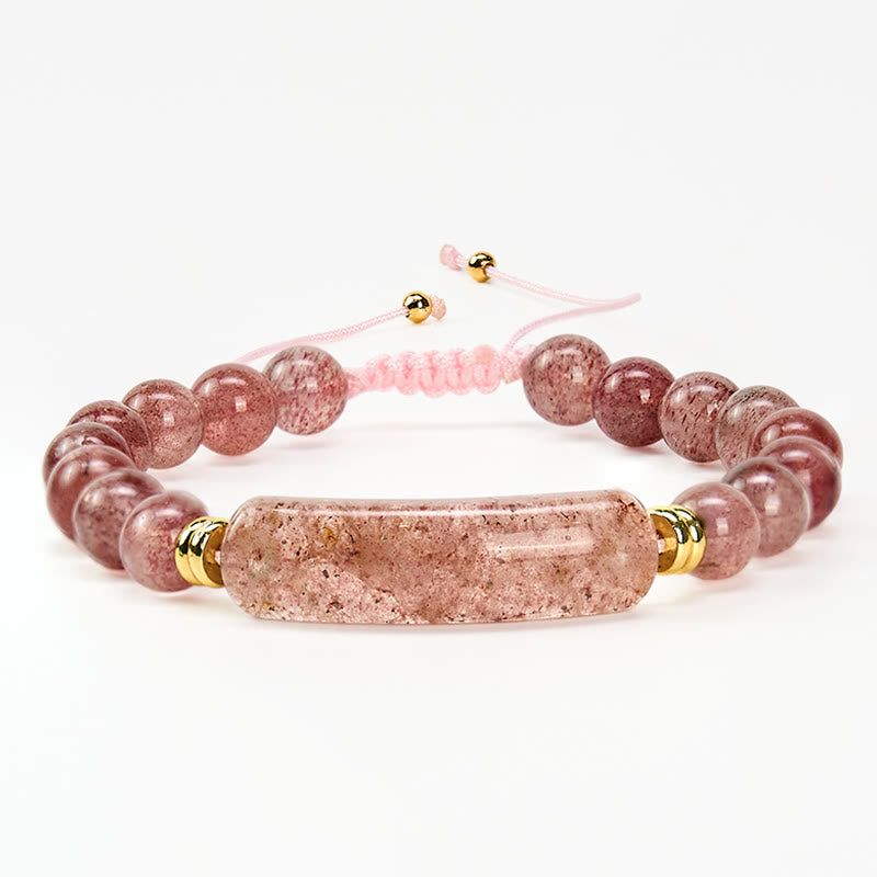 Buddha Stones Bracciale per la trasformazione positiva con ametista, avventurina verde, occhio di tigre e quarzo fragola - image 20