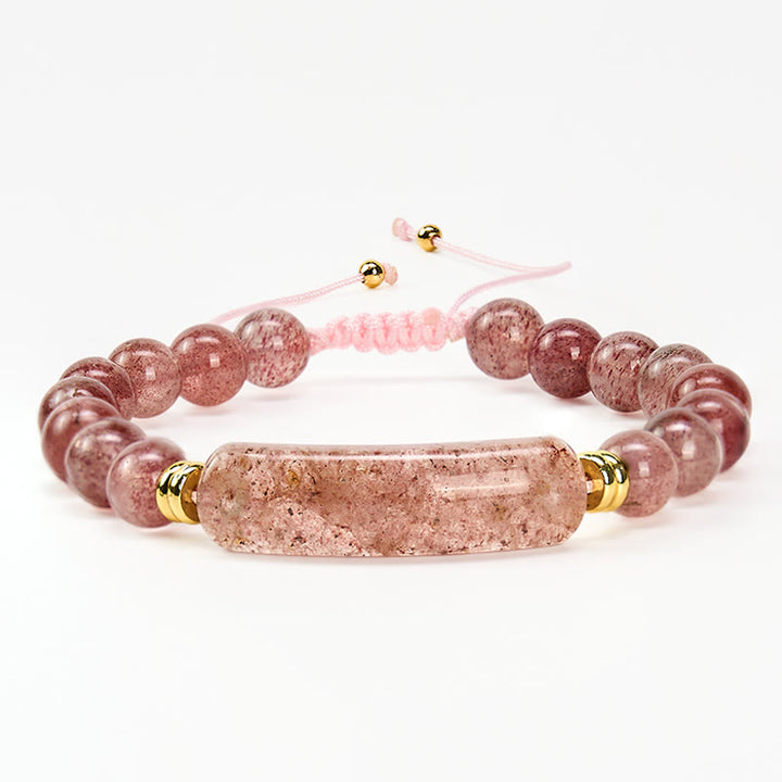 Buddha Stones Bracciale per la trasformazione positiva con ametista, avventurina verde, occhio di tigre e quarzo fragola - image 20