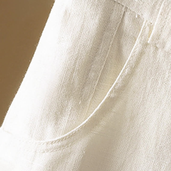 Buddha Stones Pantaloni harem da donna estivi minimalisti, tinta unita, con bottoni e tasche. - image 14