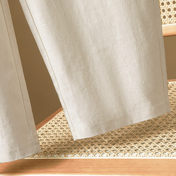 Buddha Stones Pantaloni harem da donna estivi minimalisti, tinta unita, con bottoni e tasche. - image 18