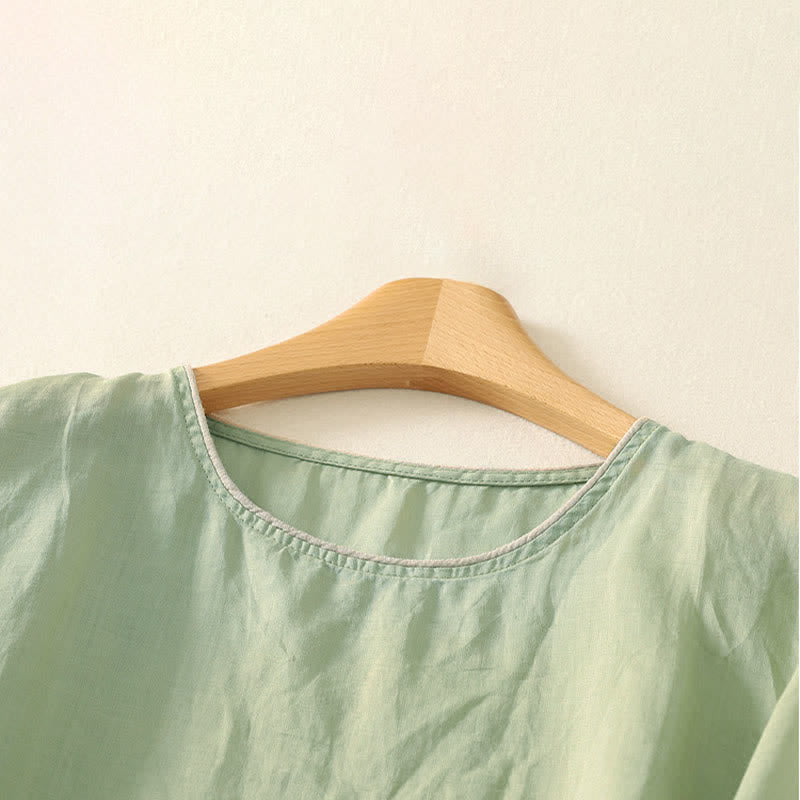 Buddha Stones T-shirt da donna a maniche corte con stampa floreale estiva - image 1