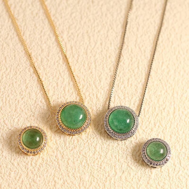 Buddha Stones Collana terapeutica con intarsio di perline di cristallo multiple in quarzo rosa naturale. - Quarzo naturale verde fragola (il colore può variare) - Catena argentata con perline da 10 mm - image 3