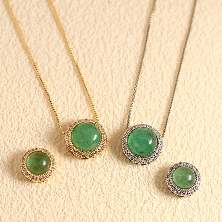 Buddha Stones Collana terapeutica con intarsio di perline di cristallo multiple in quarzo rosa naturale. - Quarzo naturale verde fragola (il colore può variare) - Catena argentata con perline da 10 mm - image 3