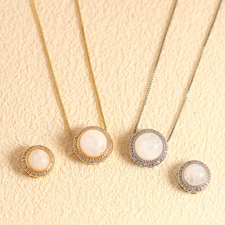 Buddha Stones Collana terapeutica con intarsio di perline di cristallo multiple in quarzo rosa naturale. - Pietra di luna naturale (il colore può variare) - Catena argentata con perline da 10 mm - image 13