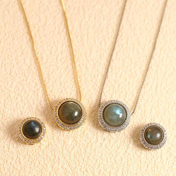 Buddha Stones Collana terapeutica con intarsio di perline di cristallo multiple in quarzo rosa naturale. - Pietra glitterata nera naturale (il colore può variare) - Catena argentata con perline da 10 mm - image 15