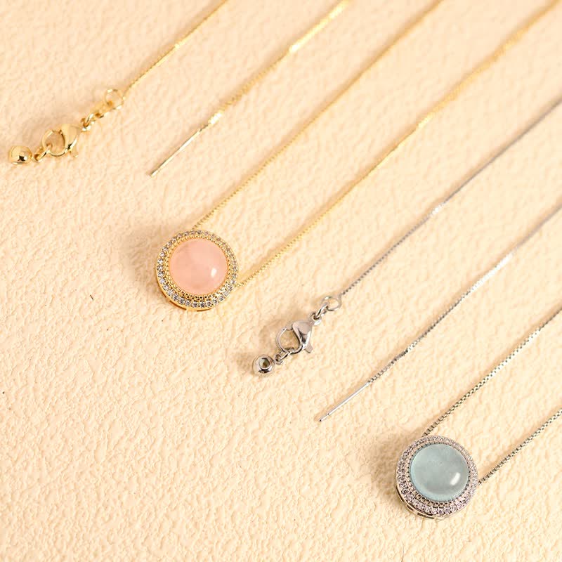 Buddha Stones Collana terapeutica con intarsio di perline di cristallo multiple in quarzo rosa naturale. - image 27