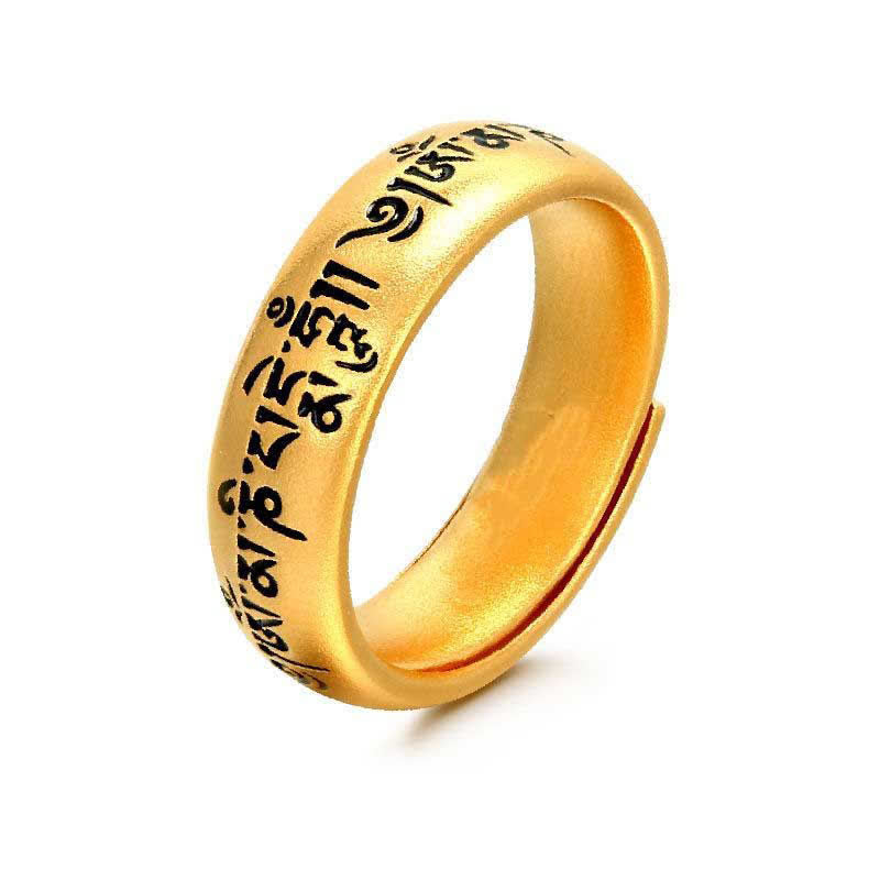 Buddha Stones Anello di purezza regolabile con sei parole vere: 'Om Mani Padme Hum' - image 2