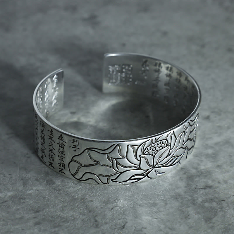 Buddha Stones Braccialetto portafortuna in rame bianco con loto tibetano - image 6