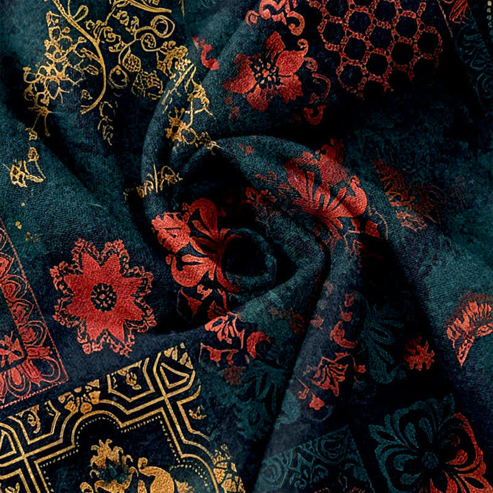 Buddha Stones Pantaloni da donna in cotone con fantasia floreale e vita elasticizzata, con tasche. - image 3
