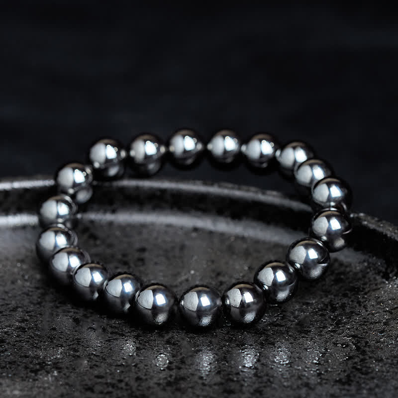 Buddha Stones Bracciale potente con perle di ematite naturale - image 2