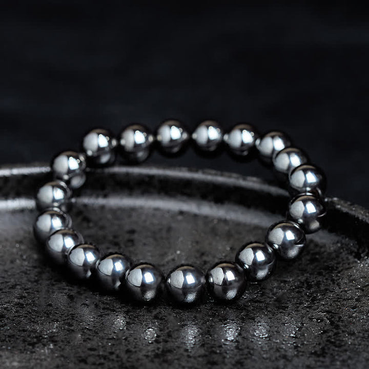 Buddha Stones Bracciale potente con perle di ematite naturale - image 2