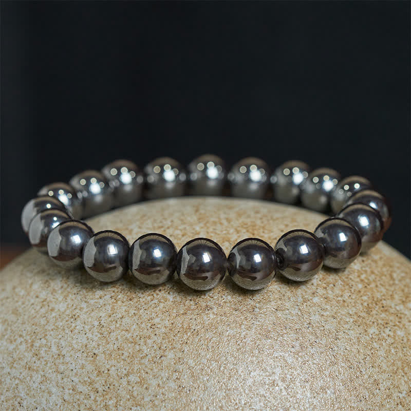 Buddha Stones Bracciale potente con perle di ematite naturale - image 1