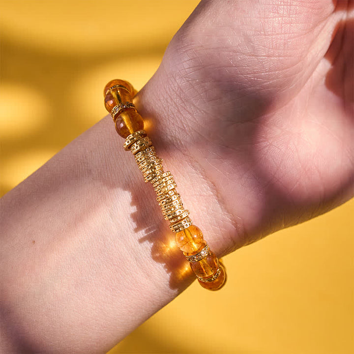 Buddha Stones Bracciale protettivo con quarzo trasparente naturale e citrino per il viaggio. - image 14