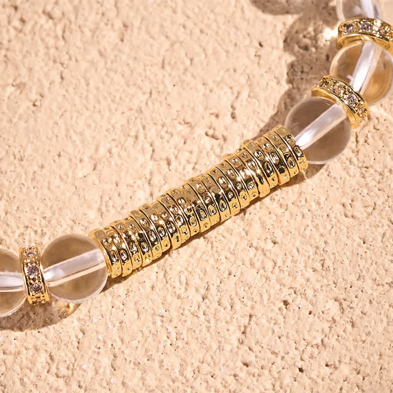 Buddha Stones Bracciale protettivo con quarzo trasparente naturale e citrino per il viaggio. - image 3