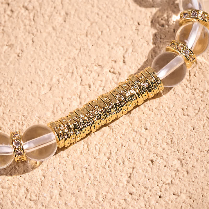Buddha Stones Bracciale protettivo con quarzo trasparente naturale e citrino per il viaggio. - image 3