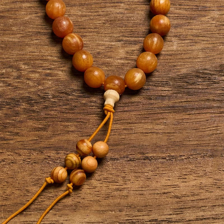 Buddha Stones Mala di energia calmante in legno di pino ricco di resina, con 108 perle. - image 3