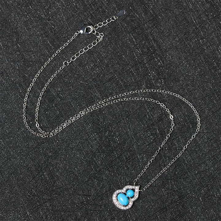 Buddha Stones Collana della saggezza con zucca turchese naturale - image 4