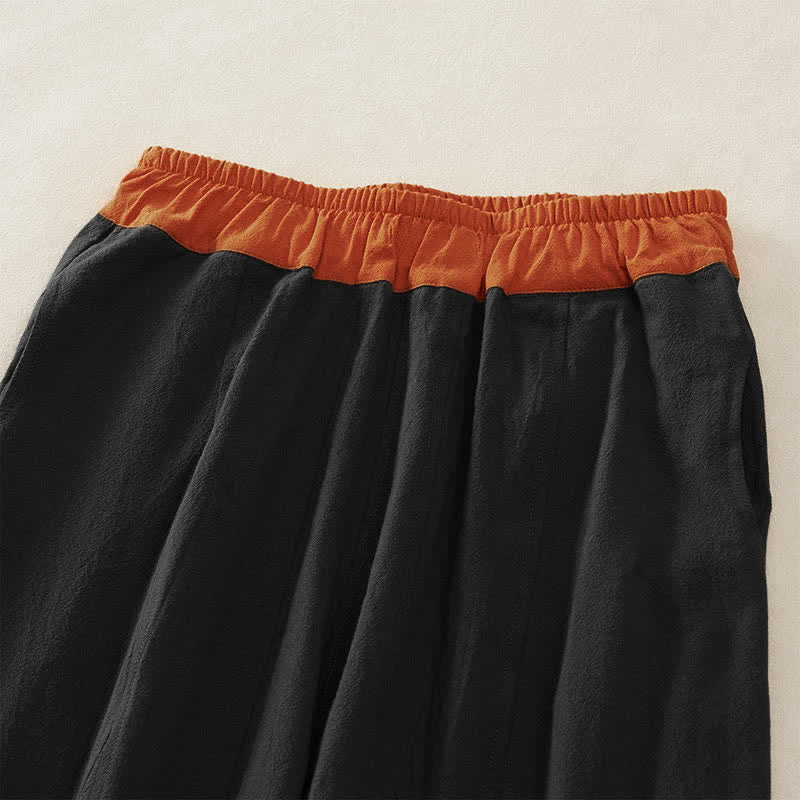 Buddha Stones Pantaloni harem da donna primaverili casual con coulisse in tinta unita, in cotone, con tasche. - image 8