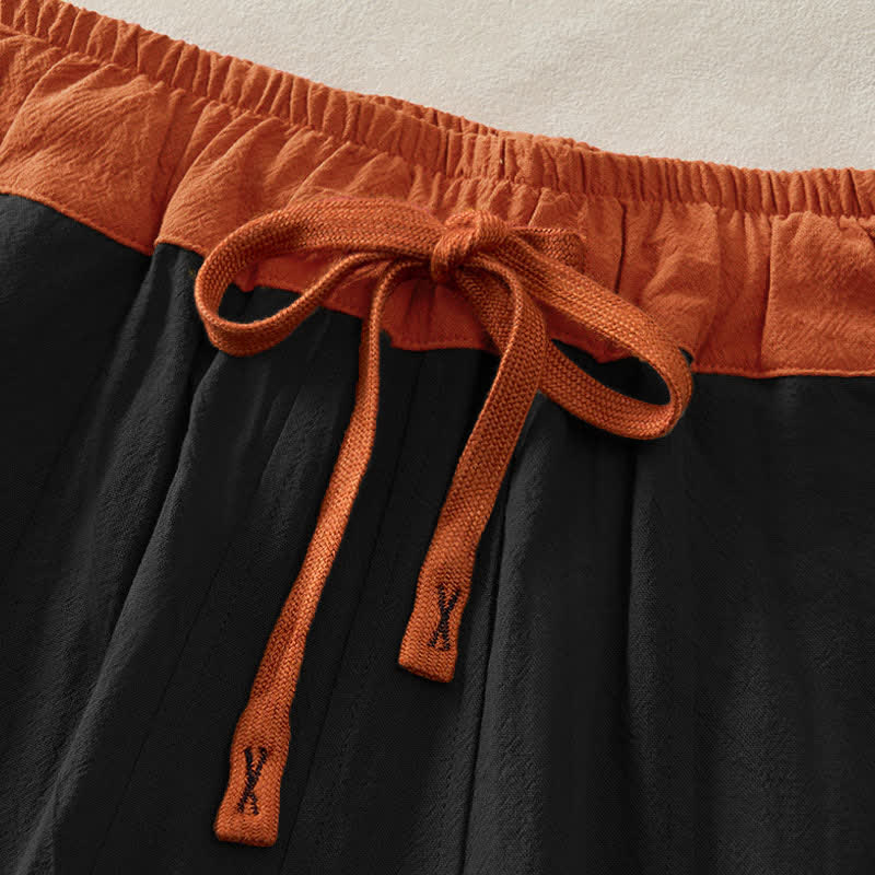 Buddha Stones Pantaloni harem da donna primaverili casual con coulisse in tinta unita, in cotone, con tasche. - image 7