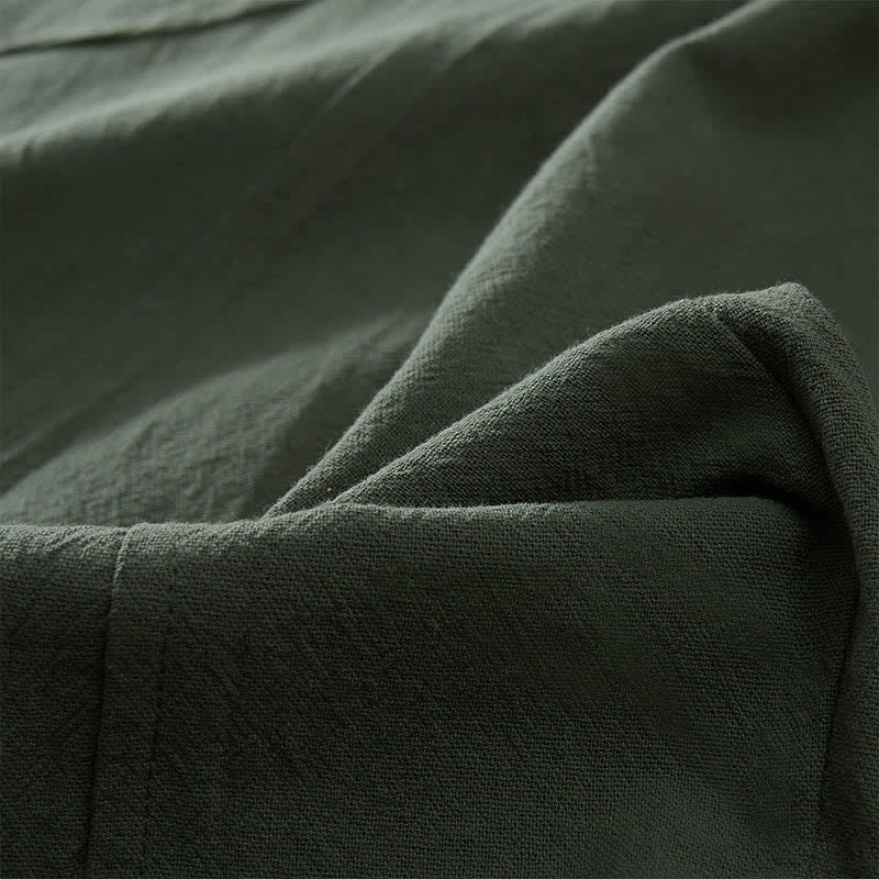 Buddha Stones Pantaloni harem da donna primaverili casual con coulisse in tinta unita, in cotone, con tasche. - image 5