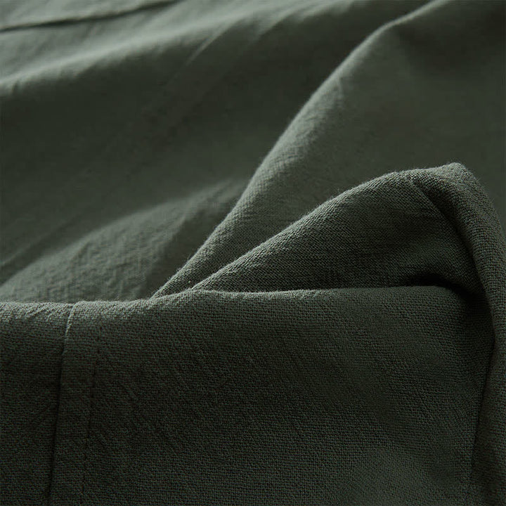 Buddha Stones Pantaloni harem da donna primaverili casual con coulisse in tinta unita, in cotone, con tasche. - image 5