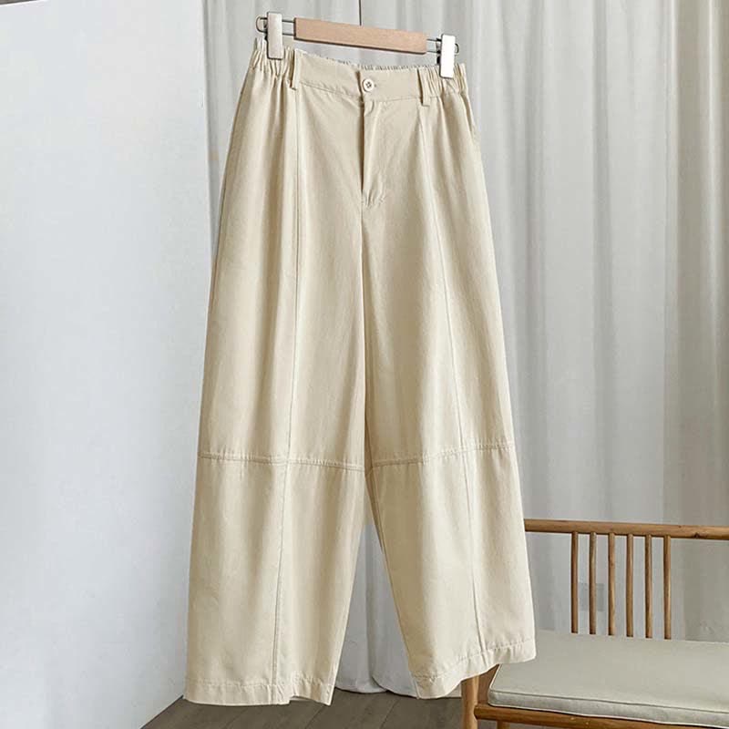 Buddha Stones Pantaloni harem da donna estivi casual con bottoni e tasche. - image 9
