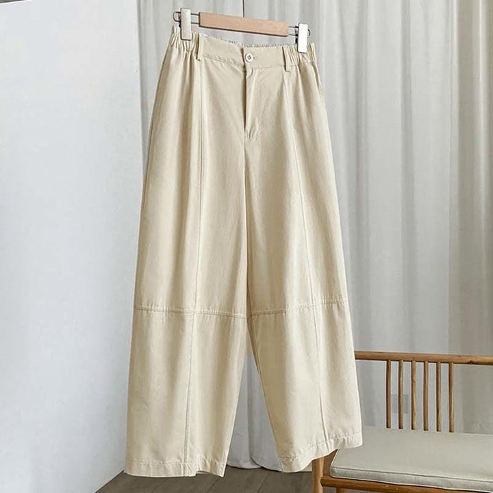 Buddha Stones Pantaloni harem da donna estivi casual con bottoni e tasche. - image 9