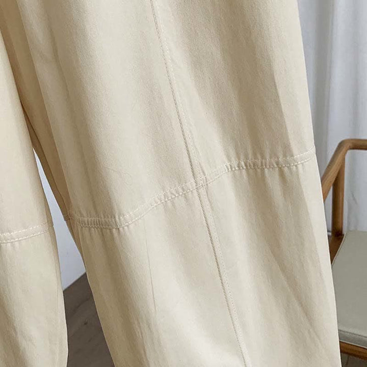 Buddha Stones Pantaloni harem da donna estivi casual con bottoni e tasche. - image 10