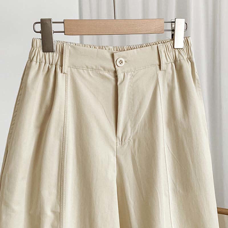 Buddha Stones Pantaloni harem da donna estivi casual con bottoni e tasche. - image 7