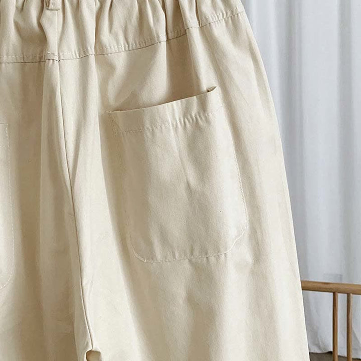 Buddha Stones Pantaloni harem da donna estivi casual con bottoni e tasche. - image 12
