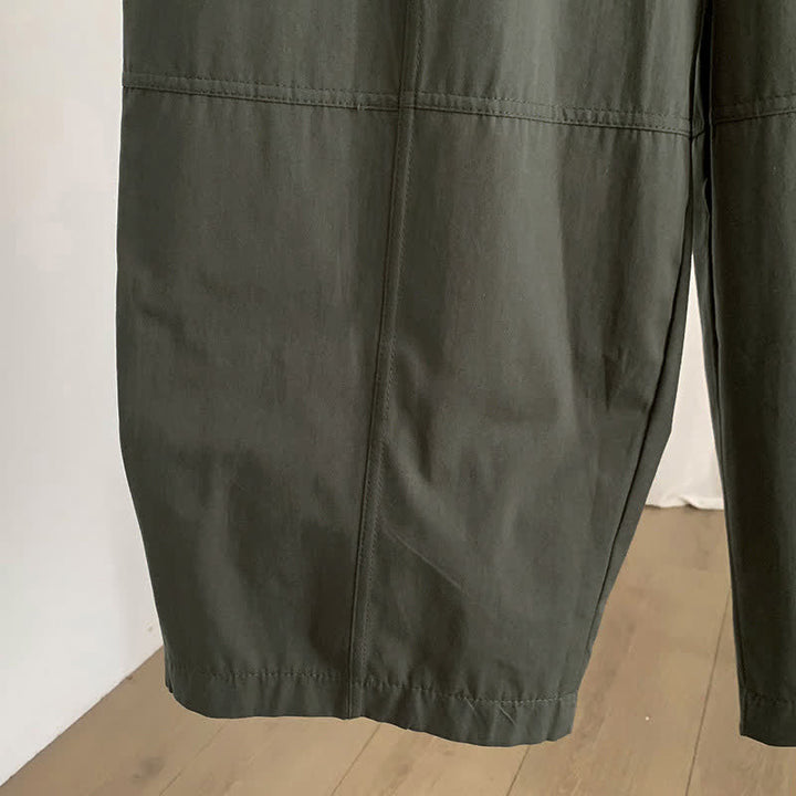 Buddha Stones Pantaloni harem da donna estivi casual con bottoni e tasche. - image 3