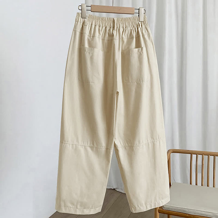 Buddha Stones Pantaloni harem da donna estivi casual con bottoni e tasche. - image 6