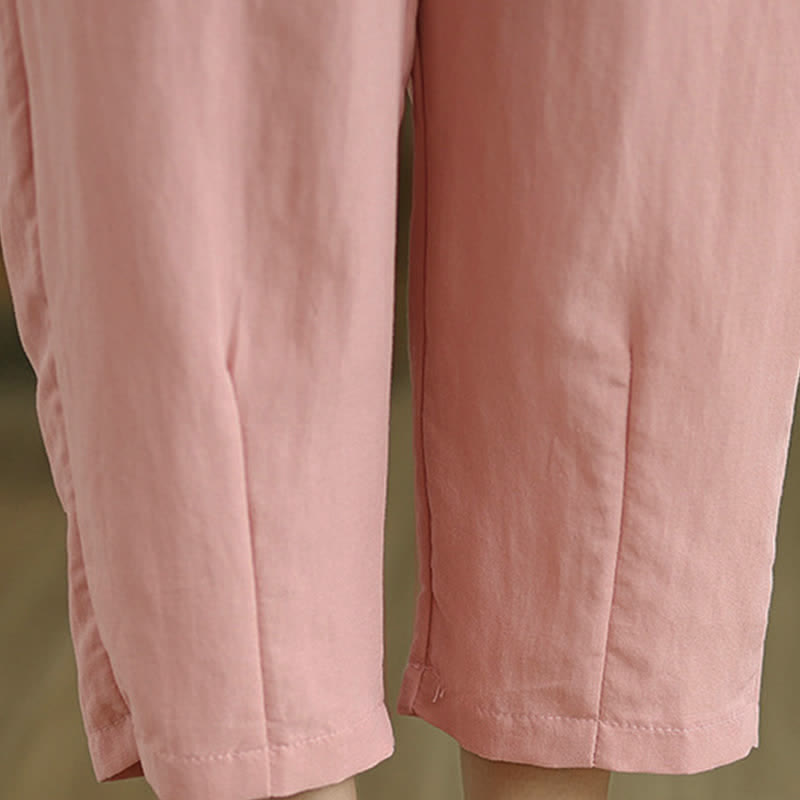 Buddha Stones Pantaloni estivi casual da donna a tinta unita, affusolati e con tasche. - image 22