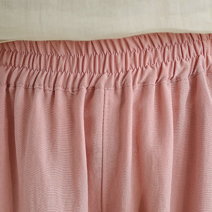 Buddha Stones Pantaloni estivi casual da donna a tinta unita, affusolati e con tasche. - image 24