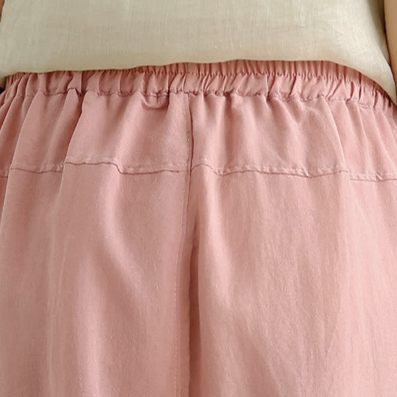 Buddha Stones Pantaloni estivi casual da donna a tinta unita, affusolati e con tasche. - image 25